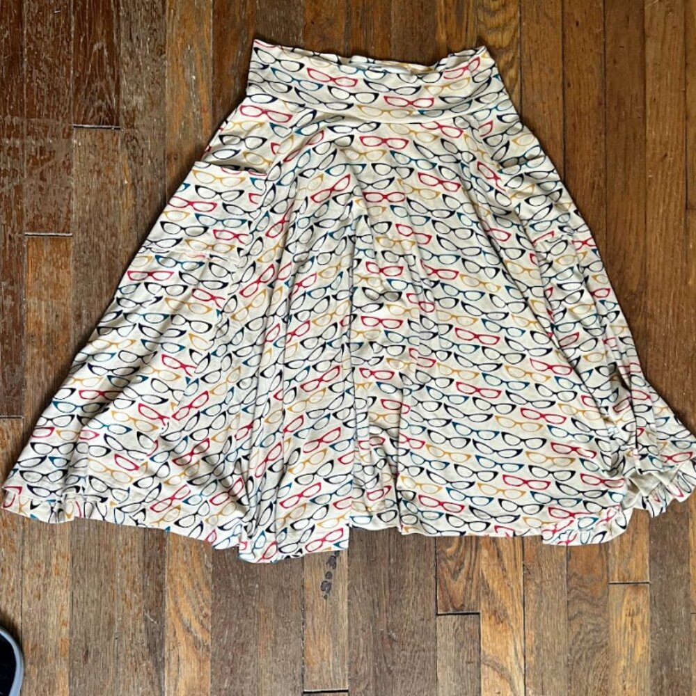 Effie's Heart Sunglasses Print Indie Full Skirt Sz Small (With Pockets!)